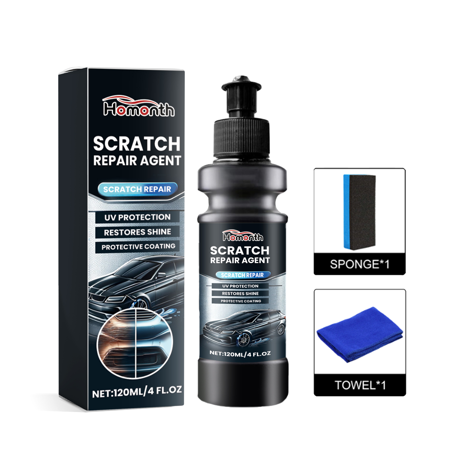 Homonth car scratch remover car paint renovation protection polishing to remove scratches scratch cleaning decontamination remover-CLEJOY